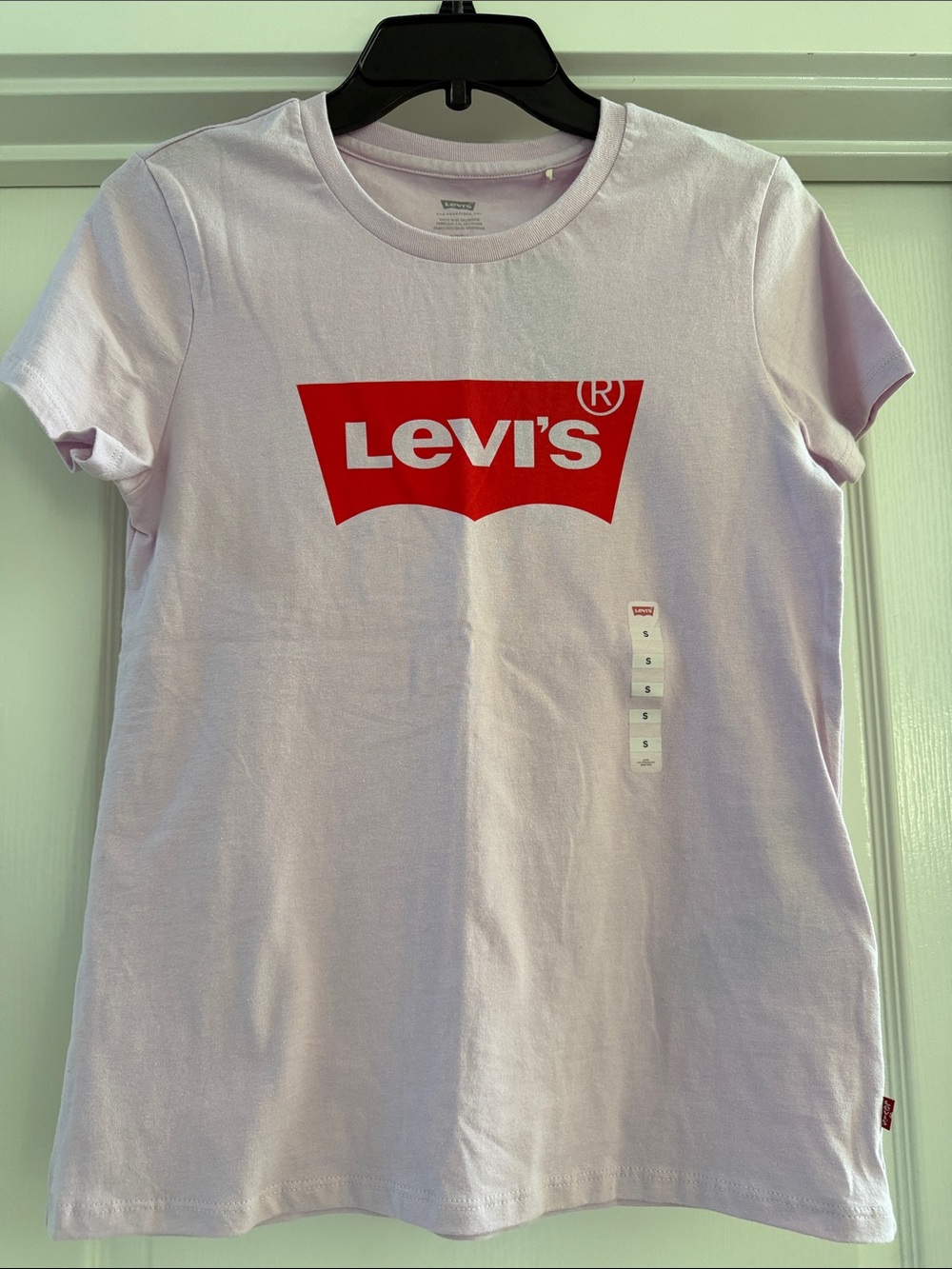 Levi's Lavender Short Sleeve Tee with Red Logo